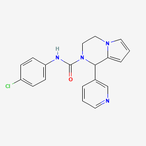 molecular formula C19H17ClN4O B2445617 N-(4-chlorophenyl)-1-(pyridin-3-yl)-1H,2H,3H,4H-pyrrolo[1,2-a]pyrazine-2-carboxamide CAS No. 899961-20-7