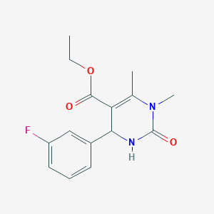 Ethyl 4-(3-fluorophenyl)-1,6-dimethyl-2-oxo-1,2,3,4-tetrahydropyrimidine-5-carboxylate