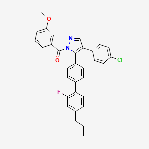 [4-(4-chlorophenyl)-5-(2'-fluoro-4'-propyl[1,1'-biphenyl]-4-yl)-1H-pyrazol-1-yl](3-methoxyphenyl)methanone