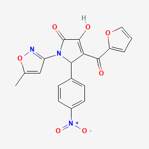 4-(furan-2-carbonyl)-3-hydroxy-1-(5-methylisoxazol-3-yl)-5-(4-nitrophenyl)-1H-pyrrol-2(5H)-one