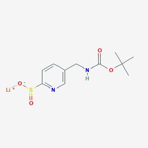molecular formula C11H15LiN2O4S B2445652 Lithium;5-[[(2-methylpropan-2-yl)oxycarbonylamino]methyl]pyridine-2-sulfinate CAS No. 2287273-10-1
