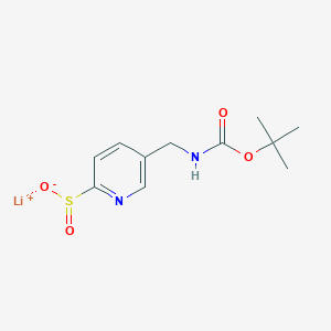 Lithium;5-[[(2-methylpropan-2-yl)oxycarbonylamino]methyl]pyridine-2-sulfinate