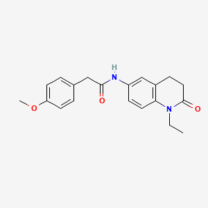molecular formula C20H22N2O3 B2445680 N-(1-ethyl-2-oxo-1,2,3,4-tetrahydroquinolin-6-yl)-2-(4-methoxyphenyl)acetamide CAS No. 922052-86-6