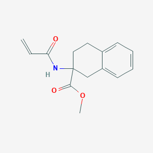 molecular formula C15H17NO3 B2445692 Methyl 2-(prop-2-enoylamino)-3,4-dihydro-1H-naphthalene-2-carboxylate CAS No. 2411313-21-6