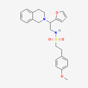 N-(2-(3,4-dihydroisoquinolin-2(1H)-yl)-2-(furan-2-yl)ethyl)-2-(4-methoxyphenyl)ethanesulfonamide