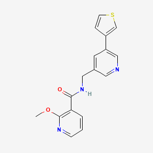 2-methoxy-N-((5-(thiophen-3-yl)pyridin-3-yl)methyl)nicotinamide