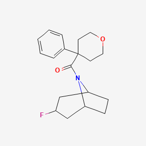 (3-Fluoro-8-azabicyclo[3.2.1]octan-8-yl)-(4-phenyloxan-4-yl)methanone