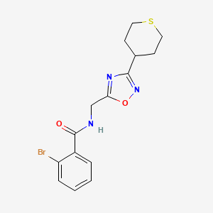 2-bromo-N-((3-(tetrahydro-2H-thiopyran-4-yl)-1,2,4-oxadiazol-5-yl)methyl)benzamide