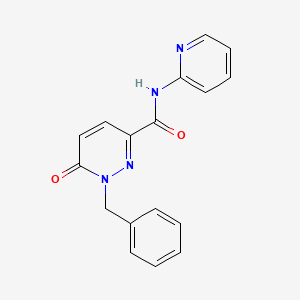 molecular formula C17H14N4O2 B2445716 1-benzyl-6-oxo-N-(pyridin-2-yl)-1,6-dihydropyridazine-3-carboxamide CAS No. 1049501-61-2