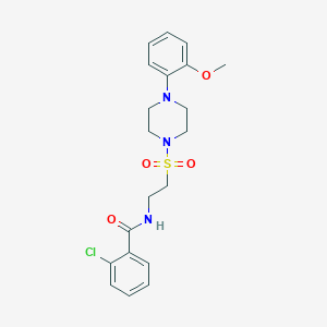 2-chloro-N-(2-((4-(2-methoxyphenyl)piperazin-1-yl)sulfonyl)ethyl)benzamide