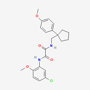 N1-(5-chloro-2-methoxyphenyl)-N2-((1-(4-methoxyphenyl)cyclopentyl)methyl)oxalamide