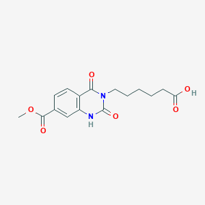 6-(7-methoxycarbonyl-2,4-dioxo-1H-quinazolin-3-yl)hexanoic acid
