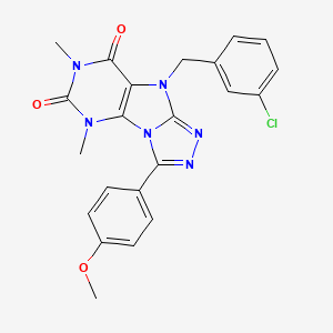 9-(3-chlorobenzyl)-3-(4-methoxyphenyl)-5,7-dimethyl-5H-[1,2,4]triazolo[4,3-e]purine-6,8(7H,9H)-dione