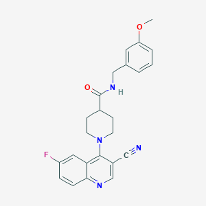 N-(2-chloro-4-fluorophenyl)-8-methoxy-2-(thiomorpholin-4-ylcarbonyl)quinolin-4-amine