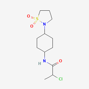 2-Chloro-N-[4-(1,1-dioxo-1,2-thiazolidin-2-yl)cyclohexyl]propanamide