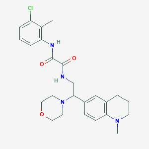 N1-(3-chloro-2-methylphenyl)-N2-(2-(1-methyl-1,2,3,4-tetrahydroquinolin-6-yl)-2-morpholinoethyl)oxalamide