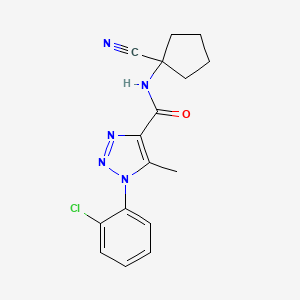 1-(2-chlorophenyl)-N-(1-cyanocyclopentyl)-5-methyl-1H-1,2,3-triazole-4-carboxamide