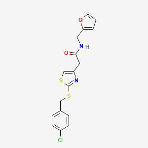 2-(2-((4-chlorobenzyl)thio)thiazol-4-yl)-N-(furan-2-ylmethyl)acetamide