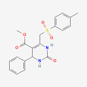 molecular formula C20H20N2O5S B2445761 methyl 6-[(4-methylbenzenesulfonyl)methyl]-2-oxo-4-phenyl-1,2,3,4-tetrahydropyrimidine-5-carboxylate CAS No. 900012-38-6