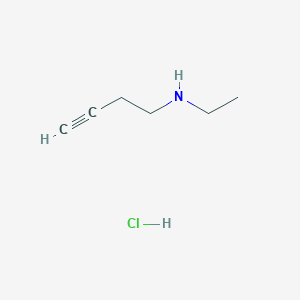 molecular formula C6H12ClN B2445801 N-Ethylbut-3-yn-1-amine;hydrochloride CAS No. 2375268-95-2