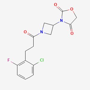 3-(1-(3-(2-Chloro-6-fluorophenyl)propanoyl)azetidin-3-yl)oxazolidine-2,4-dione