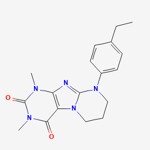 9-(4-ethylphenyl)-1,3-dimethyl-7,8-dihydro-6H-purino[7,8-a]pyrimidine-2,4-dione