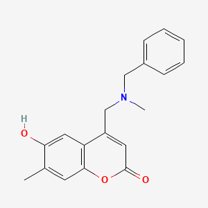 4-[[Benzyl(methyl)amino]methyl]-6-hydroxy-7-methylchromen-2-one