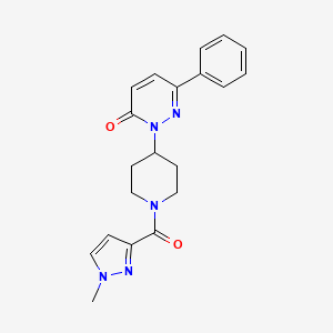 2-[1-(1-Methylpyrazole-3-carbonyl)piperidin-4-yl]-6-phenylpyridazin-3-one