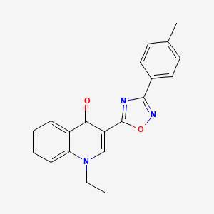 1-ethyl-3-(3-(p-tolyl)-1,2,4-oxadiazol-5-yl)quinolin-4(1H)-one