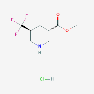 molecular formula C8H13ClF3NO2 B2445866 Methyl (3S,5S)-5-(trifluoromethyl)piperidine-3-carboxylate;hydrochloride CAS No. 2287239-64-7