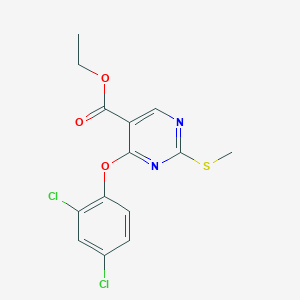 Ethyl 4-(2,4-dichlorophenoxy)-2-(methylsulfanyl)-5-pyrimidinecarboxylate