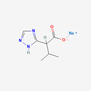 molecular formula C7H10N3NaO2 B2445898 Sodium 3-methyl-2-(1H-1,2,4-triazol-3-yl)butanoate CAS No. 2174008-18-3