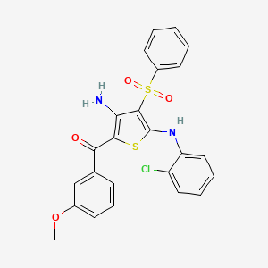 [3-Amino-5-[(2-chlorophenyl)amino]-4-(phenylsulfonyl)thien-2-yl](3-methoxyphenyl)methanone