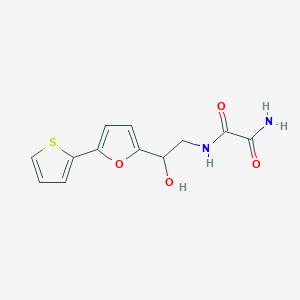 molecular formula C12H12N2O4S B2445909 N'-[2-Hydroxy-2-(5-thiophen-2-ylfuran-2-yl)ethyl]oxamide CAS No. 2310127-12-7