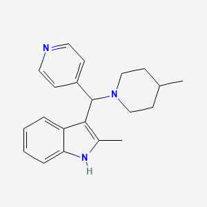 2-methyl-3-((4-methylpiperidin-1-yl)(pyridin-4-yl)methyl)-1H-indole