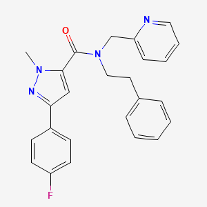 3-(4-fluorophenyl)-1-methyl-N-phenethyl-N-(pyridin-2-ylmethyl)-1H-pyrazole-5-carboxamide
