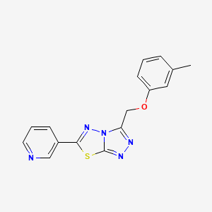 3-[(3-Methylphenoxy)methyl]-6-(pyridin-3-yl)[1,2,4]triazolo[3,4-b][1,3,4]thiadiazole