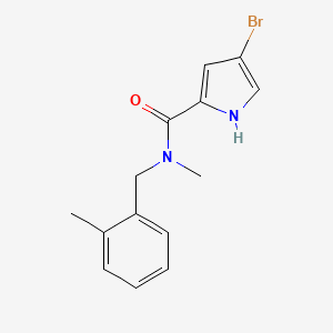 4-bromo-N-methyl-N-[(2-methylphenyl)methyl]-1H-pyrrole-2-carboxamide