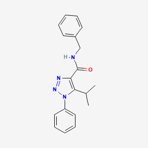molecular formula C19H20N4O B2445919 N-benzyl-5-isopropyl-1-phenyl-1H-1,2,3-triazole-4-carboxamide CAS No. 954761-00-3