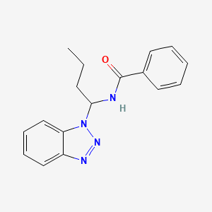 molecular formula C17H18N4O B2445924 N-[1-(1H-1,2,3-Benzotriazol-1-yl)butyl]benzamide CAS No. 117067-47-7