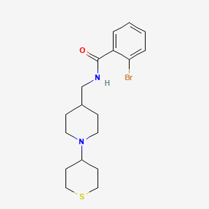 2-bromo-N-((1-(tetrahydro-2H-thiopyran-4-yl)piperidin-4-yl)methyl)benzamide