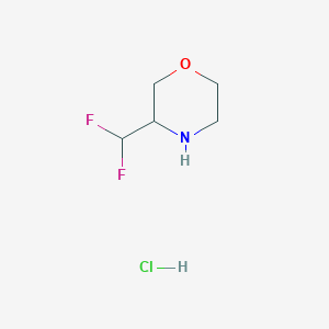 molecular formula C5H10ClF2NO B2445927 3-(difluoromethyl)morpholine hydrochloride CAS No. 2375261-03-1