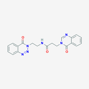 molecular formula C20H18N6O3 B2445929 N-(2-(4-oxobenzo[d][1,2,3]triazin-3(4H)-yl)ethyl)-3-(4-oxoquinazolin-3(4H)-yl)propanamide CAS No. 2034375-45-4