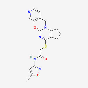 N-(5-methylisoxazol-3-yl)-2-((2-oxo-1-(pyridin-4-ylmethyl)-2,5,6,7-tetrahydro-1H-cyclopenta[d]pyrimidin-4-yl)thio)acetamide