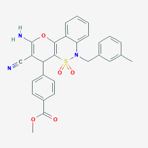 Methyl 4-[2-amino-3-cyano-6-(3-methylbenzyl)-5,5-dioxido-4,6-dihydropyrano[3,2-c][2,1]benzothiazin-4-yl]benzoate