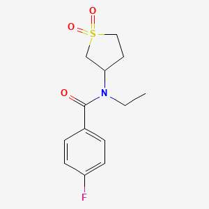 molecular formula C13H16FNO3S B2445940 N-(1,1-dioxidotetrahydrothiophen-3-yl)-N-ethyl-4-fluorobenzamide CAS No. 898425-34-8