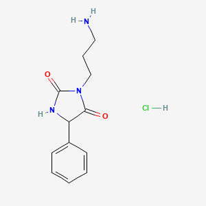 3-(3-Aminopropyl)-5-phenylimidazolidine-2,4-dione hydrochloride