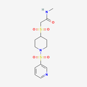 N-methyl-2-((1-(pyridin-3-ylsulfonyl)piperidin-4-yl)sulfonyl)acetamide