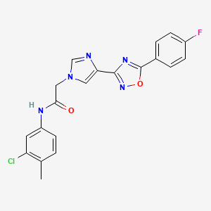 N-(3-chloro-4-methylphenyl)-2-{4-[5-(4-fluorophenyl)-1,2,4-oxadiazol-3-yl]-1H-imidazol-1-yl}acetamide
