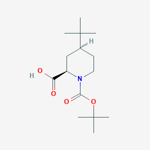 (2R,4S)-4-Tert-butyl-1-[(2-methylpropan-2-yl)oxycarbonyl]piperidine-2-carboxylic acid